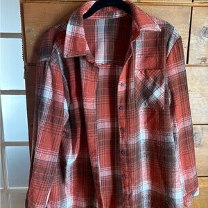 Red and Black Plaid Women’s Shirt